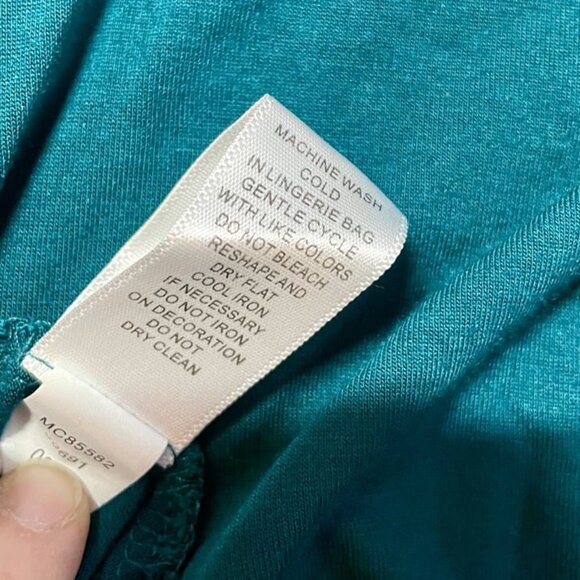 CABLE & GAUGE/ LRG WOMENS/ TEAL DRESS SHIRT - Picture 5 of 5